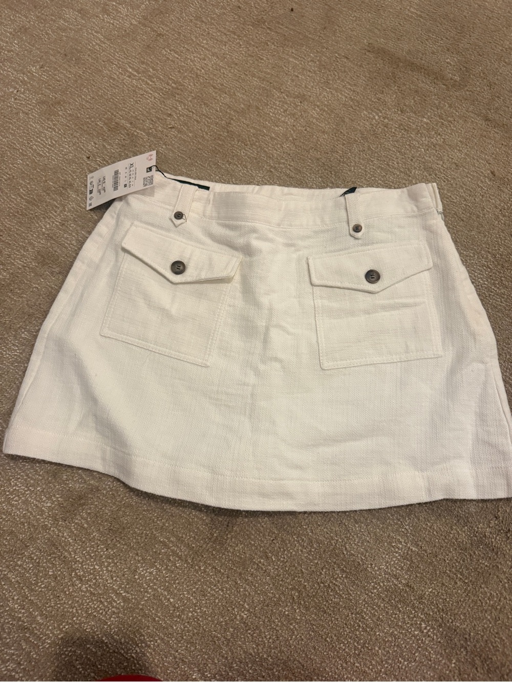 Zara Linen White Skort